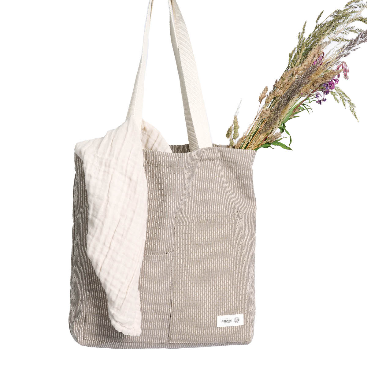 The Organic Company Piqué handlenett 30x35 cm clay stone