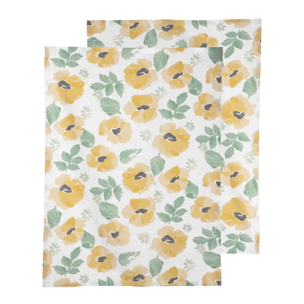 Eden Keittiöpyyhe 50x70 cm 2 kpl Keltainen