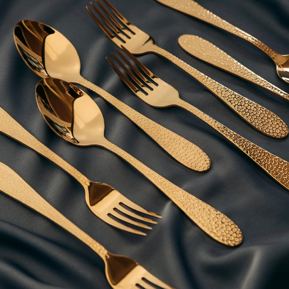 Vargen & Thor Frost dessertbestick 8 delar mässing