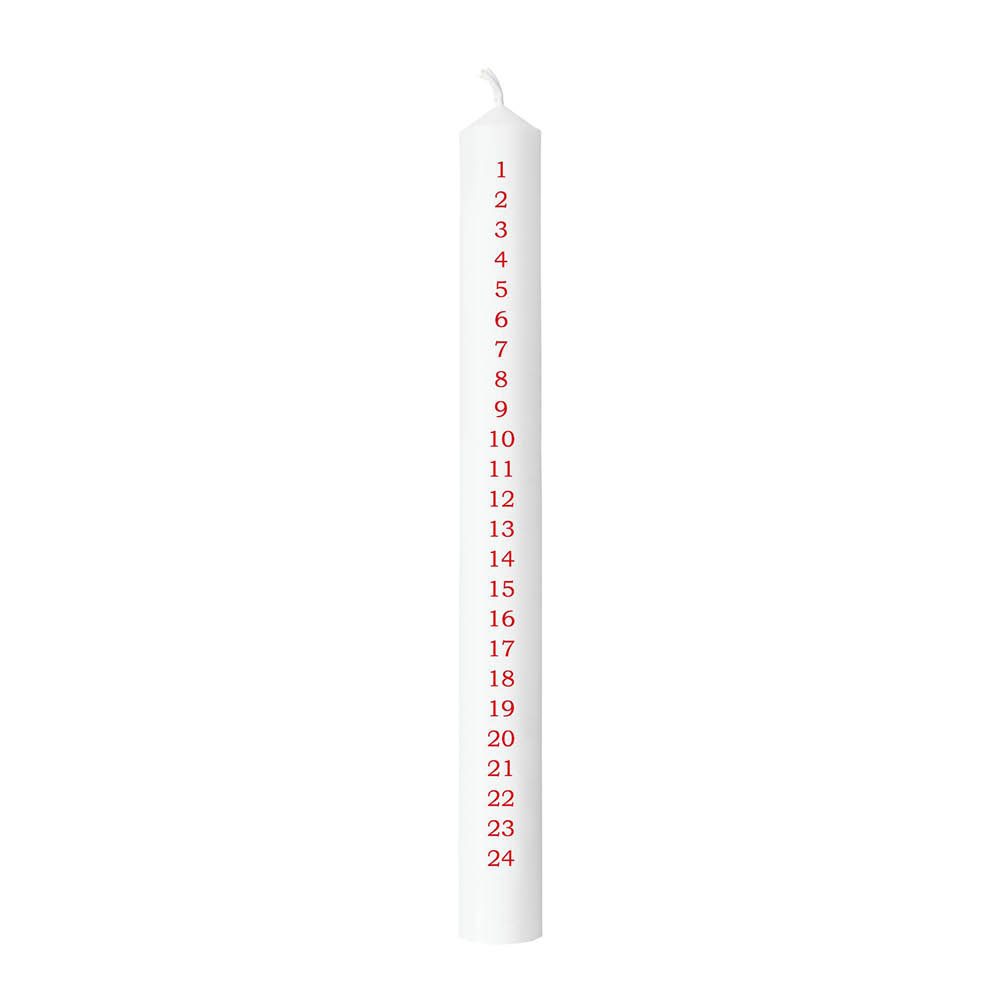 Liljeholmens Wasa kalenderlys 1-24 3x30 cm rød