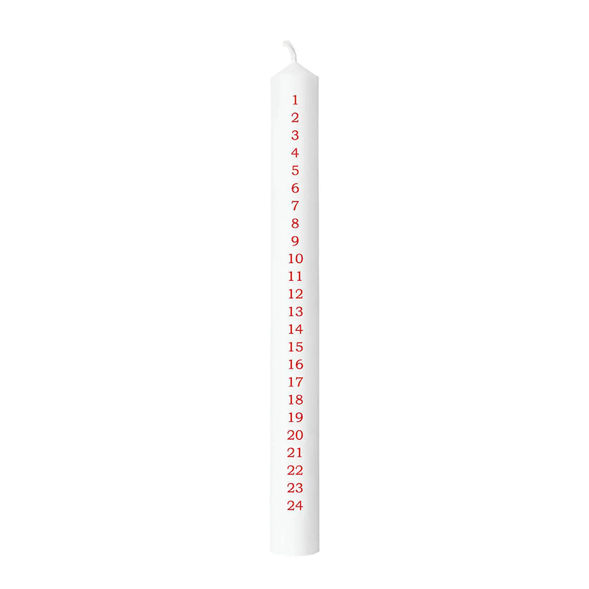 Liljeholmens Wasa kalenderlys 1-24 3x30 cm rød
