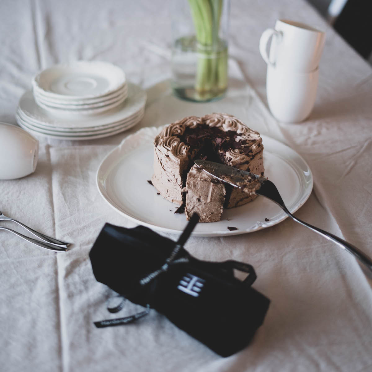 Hardanger bestikk Hardanger bestikkpose for 12 dessertdeler