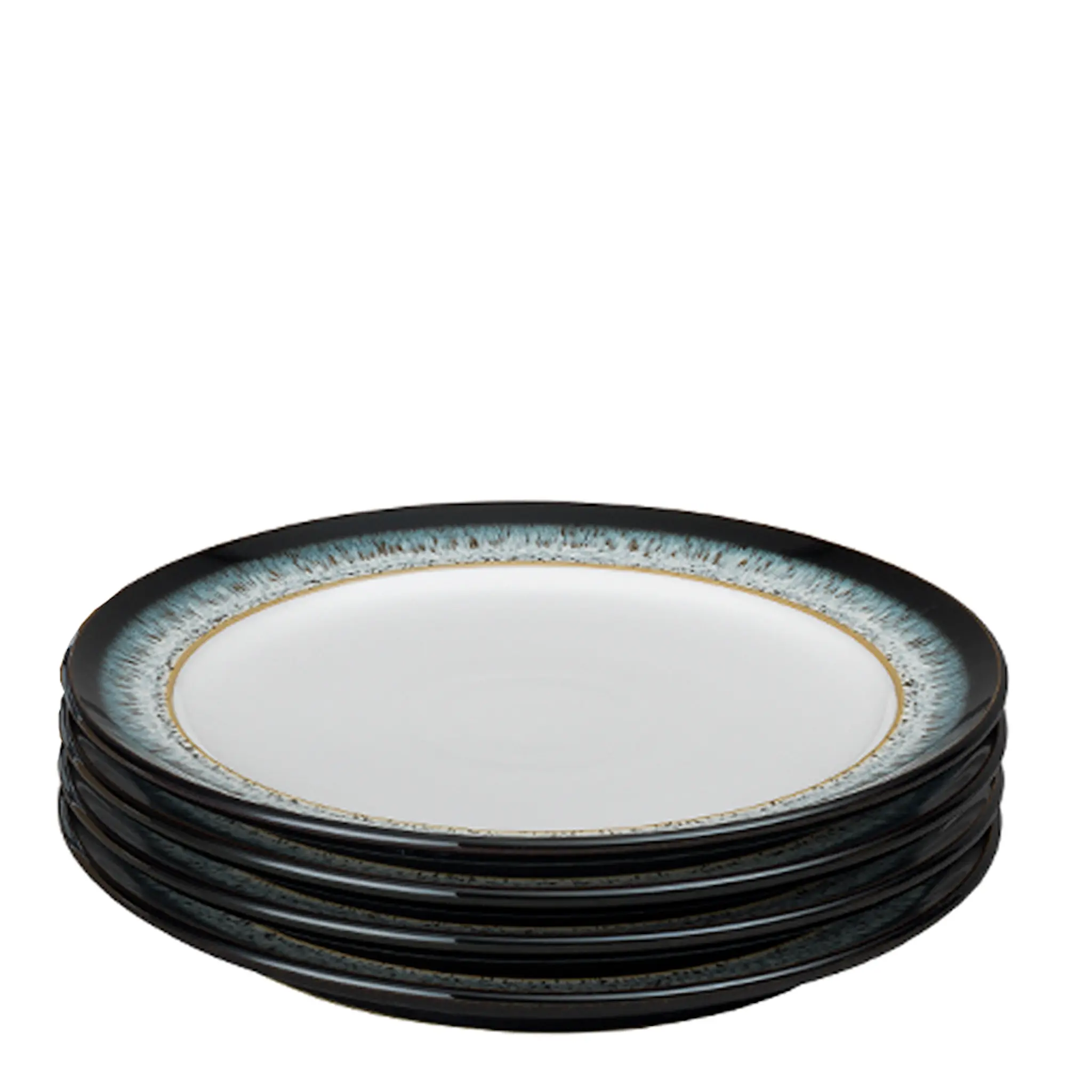 Denby Halo Tallrik 24,4 cm 4-pack Blå-svart