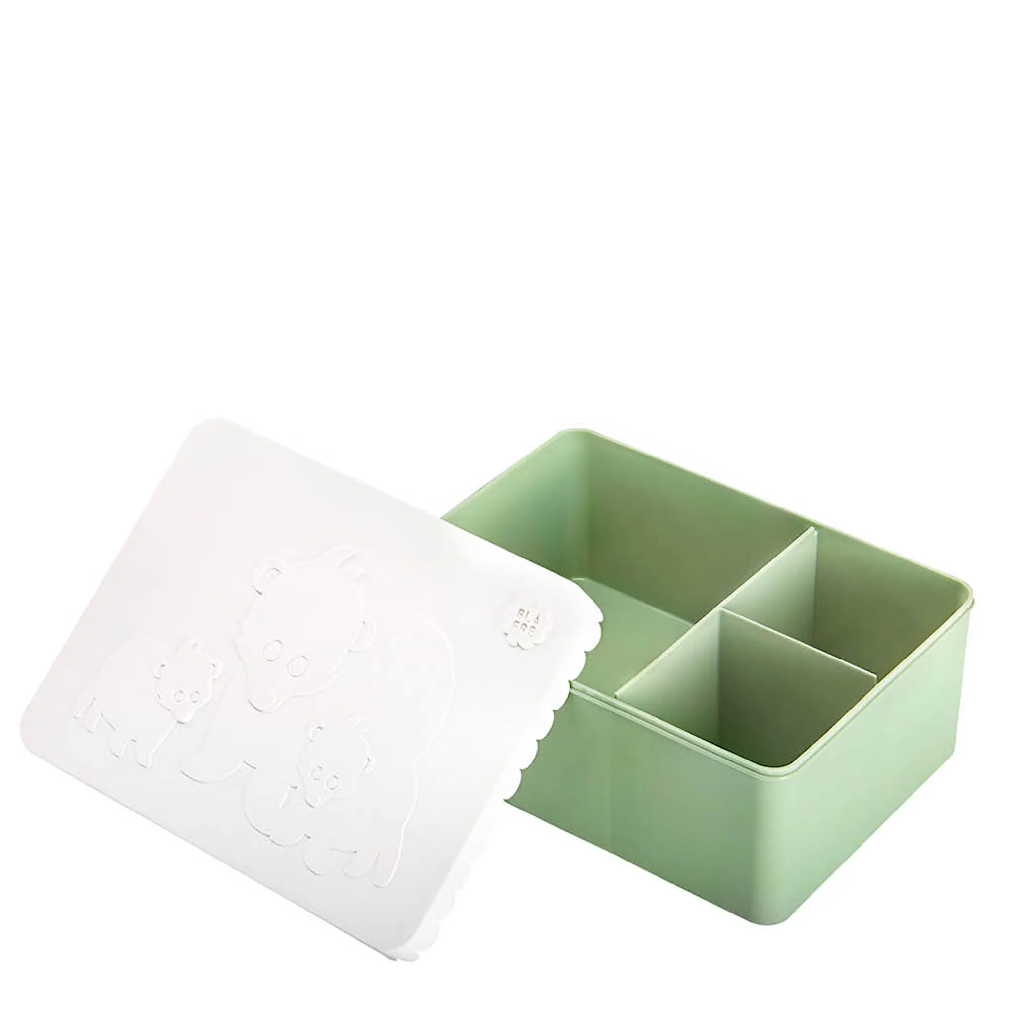 Blafre Björn matlåda plast tre fack 14x19 cm vit