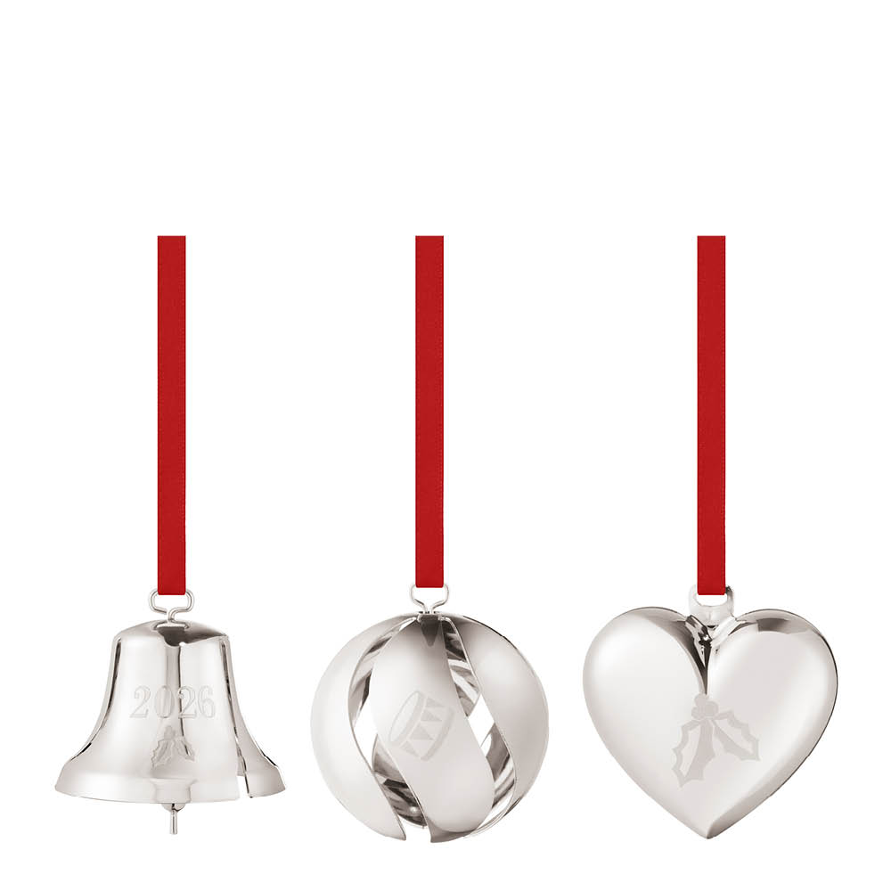 Georg Jensen 2026 ornamentset 25,2 cm 3-pack silver