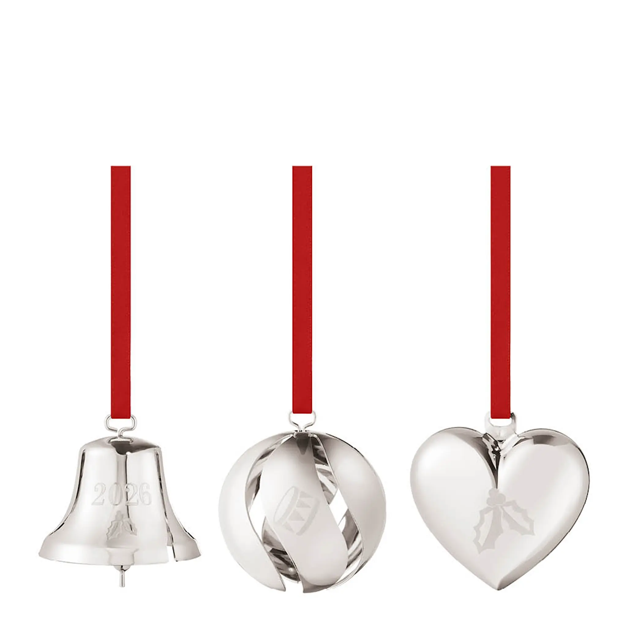 Georg Jensen 2026 ornamentset 25,2 cm 3-pack silver