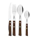 Tradicional bestickset 24 delar brun