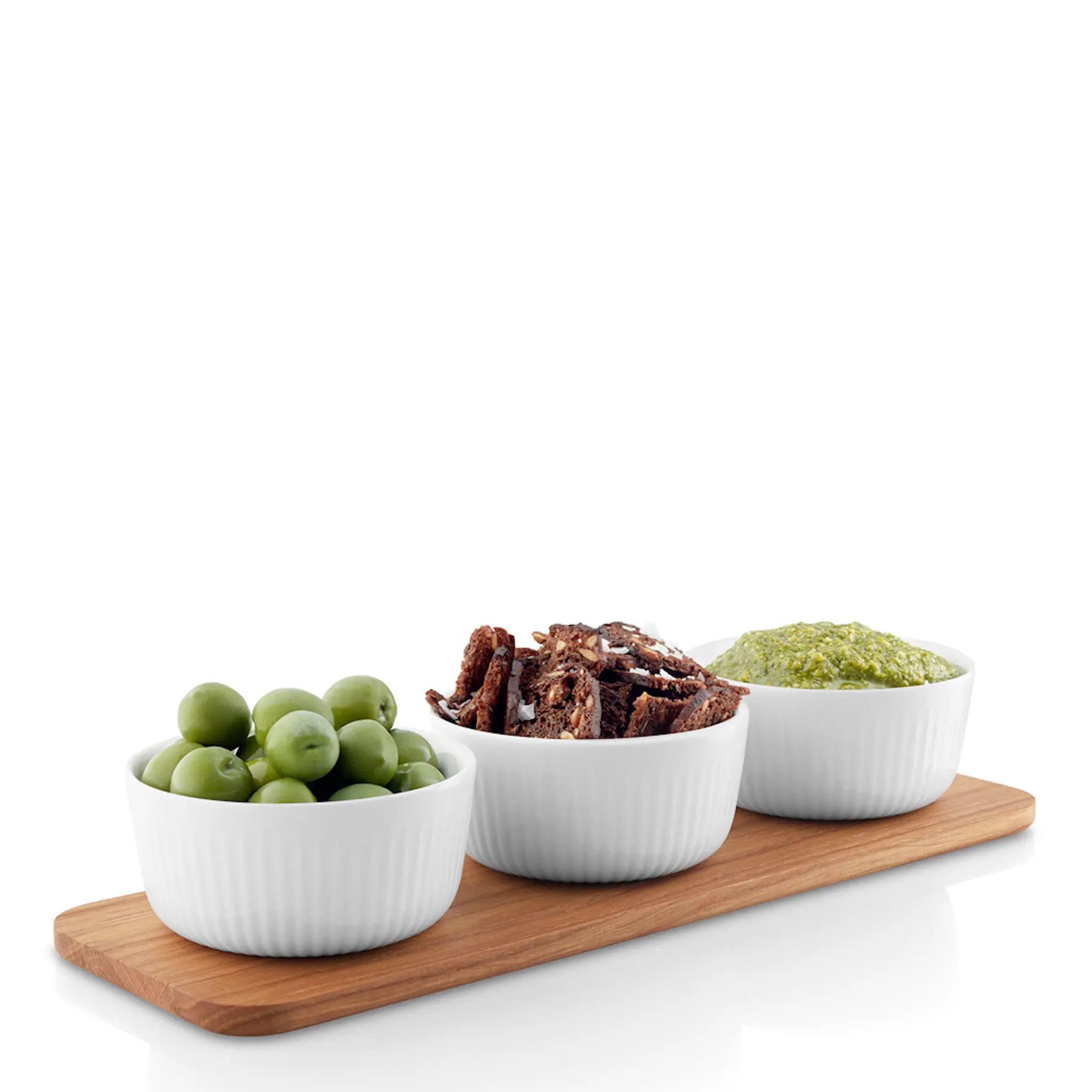 Eva Trio Eva Trio Legio Nova Snackset 3 skålar + Fat Ek/Vit