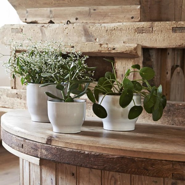 Knabstrup Keramik Knabstrup Kukkaruukku 16,5 cm Valkoinen