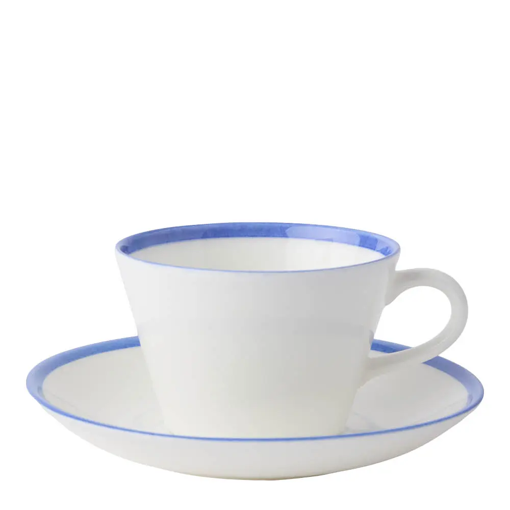 Sommar konisk kaffekopp med skål 15 cl hav