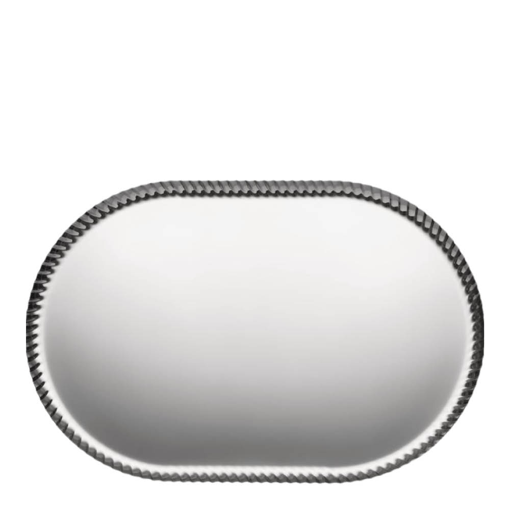 Alessi Pleats oval bricka 46 cm blankt stål