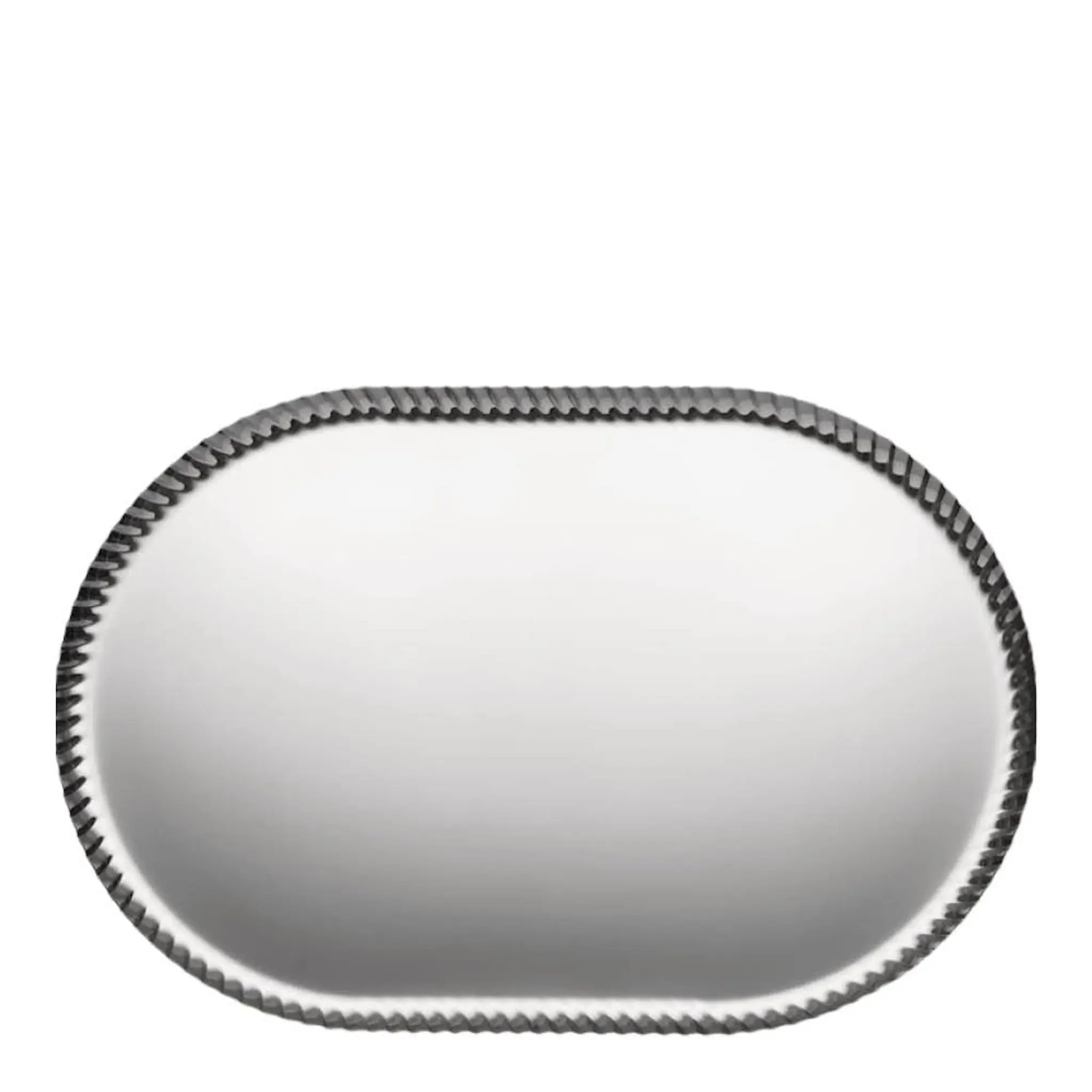 Alessi Pleats oval bricka 46 cm blankt stål