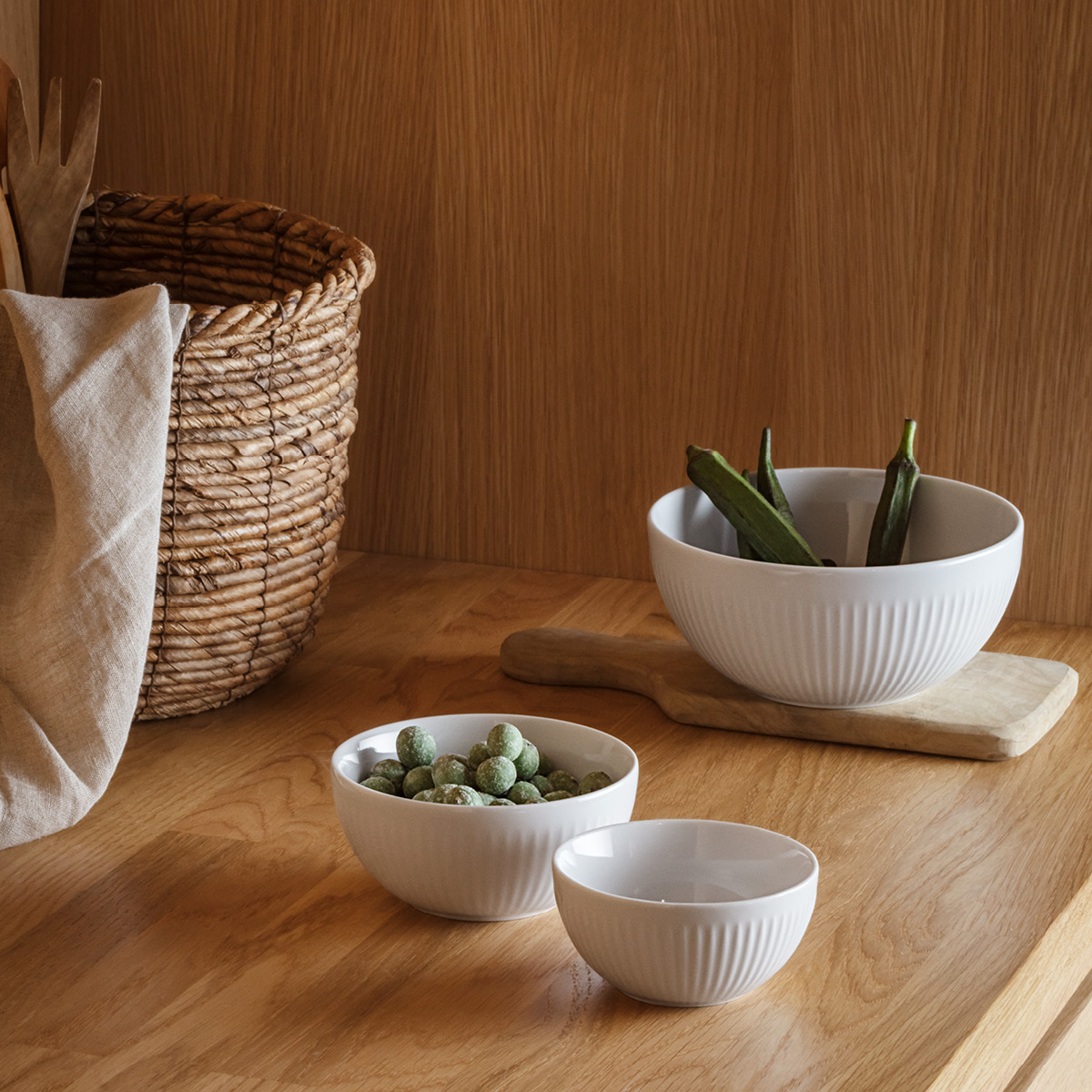 Eva Trio Legio Nova Skålset 0,2/0,3/1 L 3 delar Vit