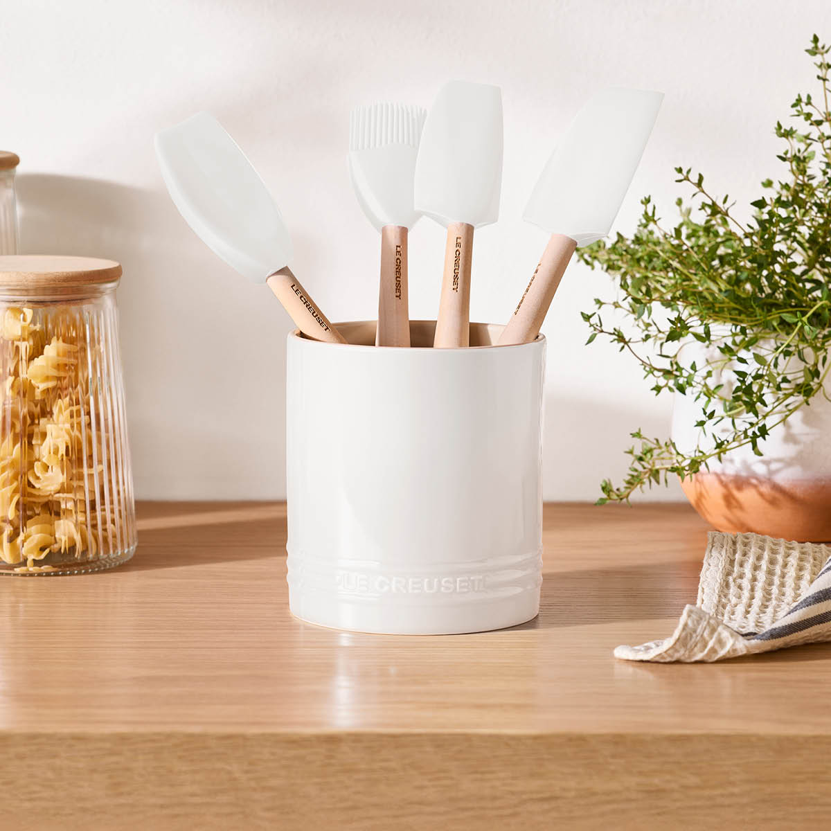 Le Creuset Signature bestick- och redskapshållare 1,1 L vit