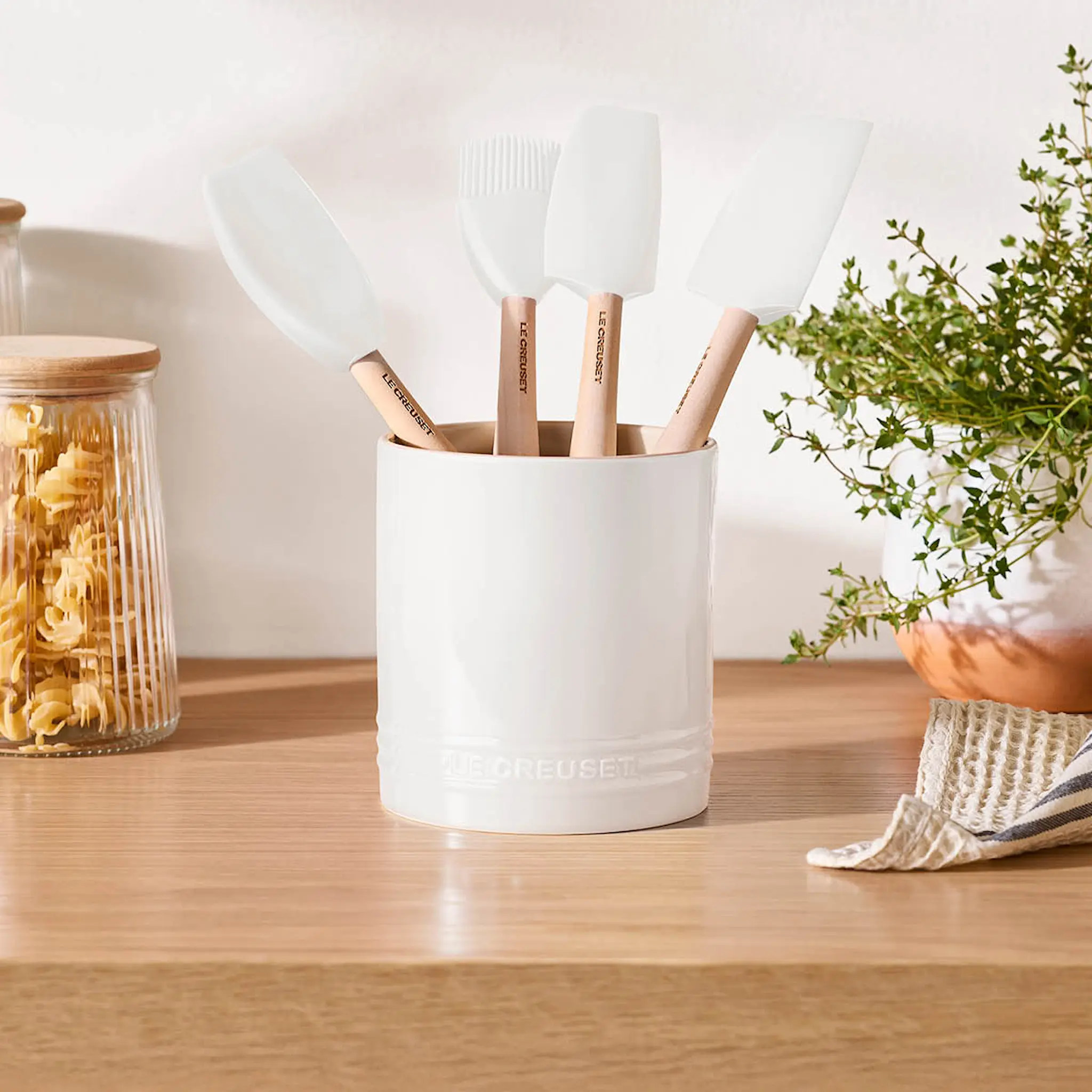 Le Creuset Signature bestick- och redskapshållare 1,1 L vit