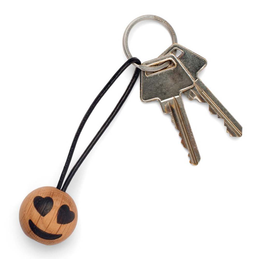 Spring Copenhagen Emoji Nyckelring 3 cm Heart Eyes