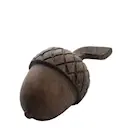 Dekoration nöt 6 cm mangoträ rustic brown