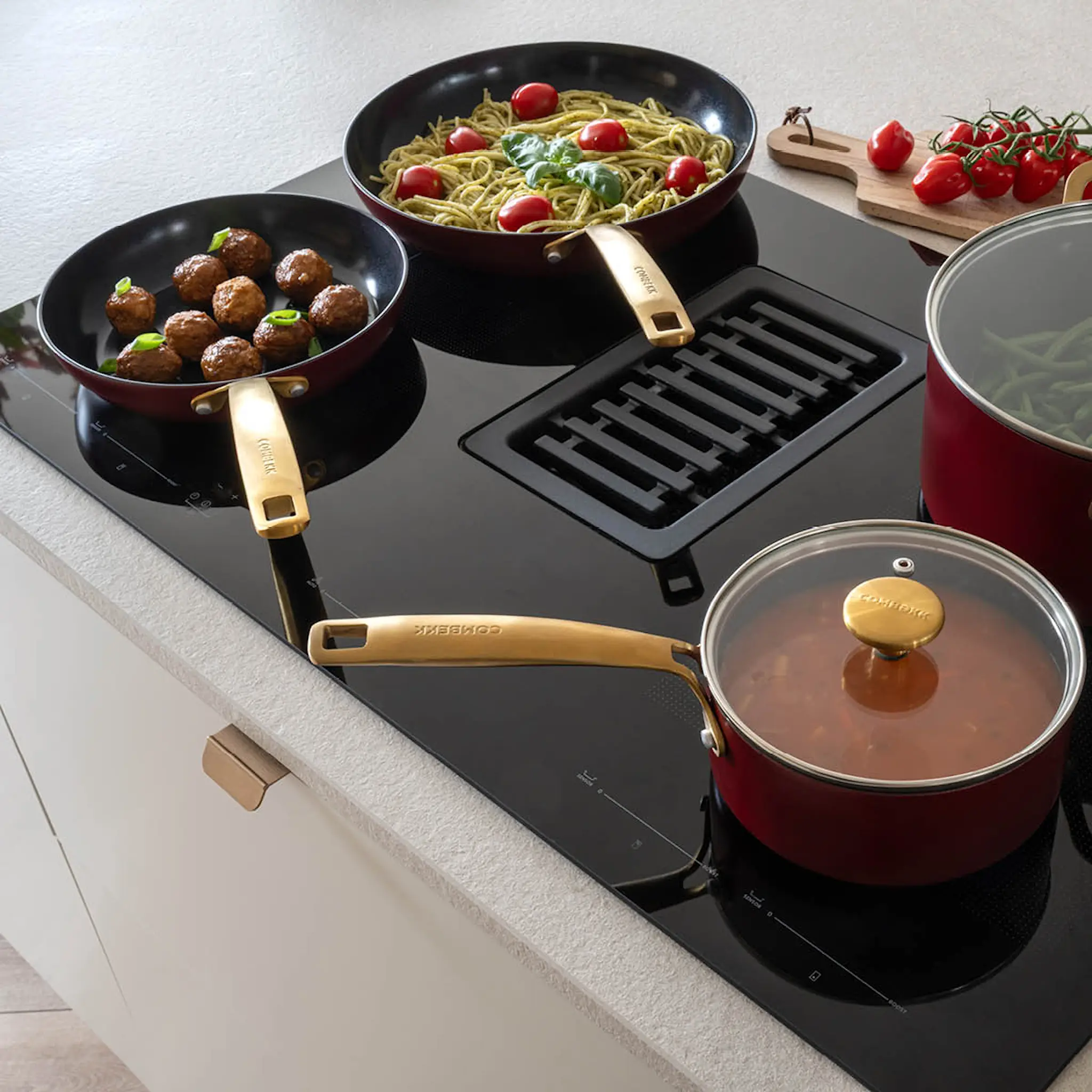 Combekk Element Paistinpannusetti 20 + 28 cm Bordeaux