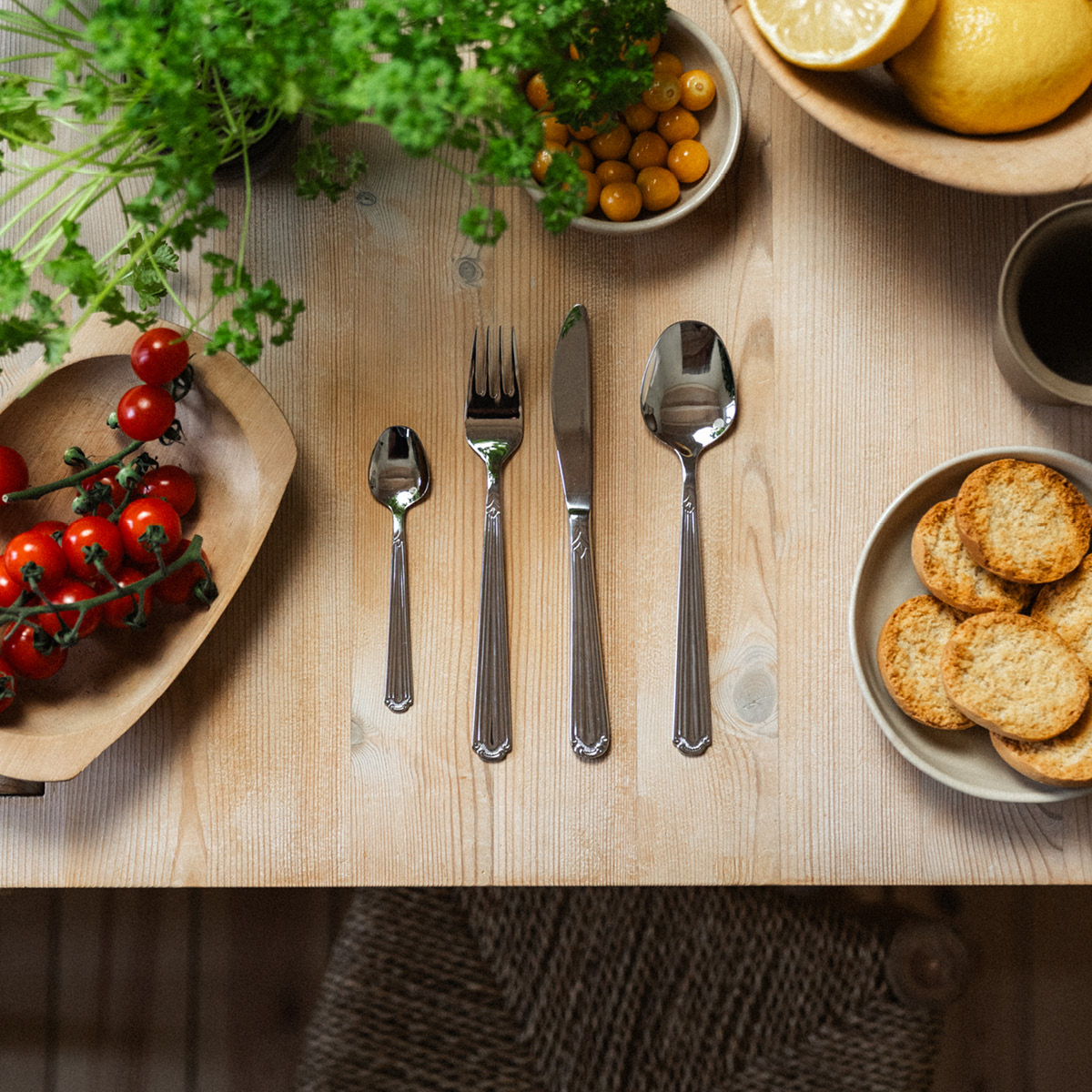 Hardanger bestikk Renessanse Tesked 12,6 cm