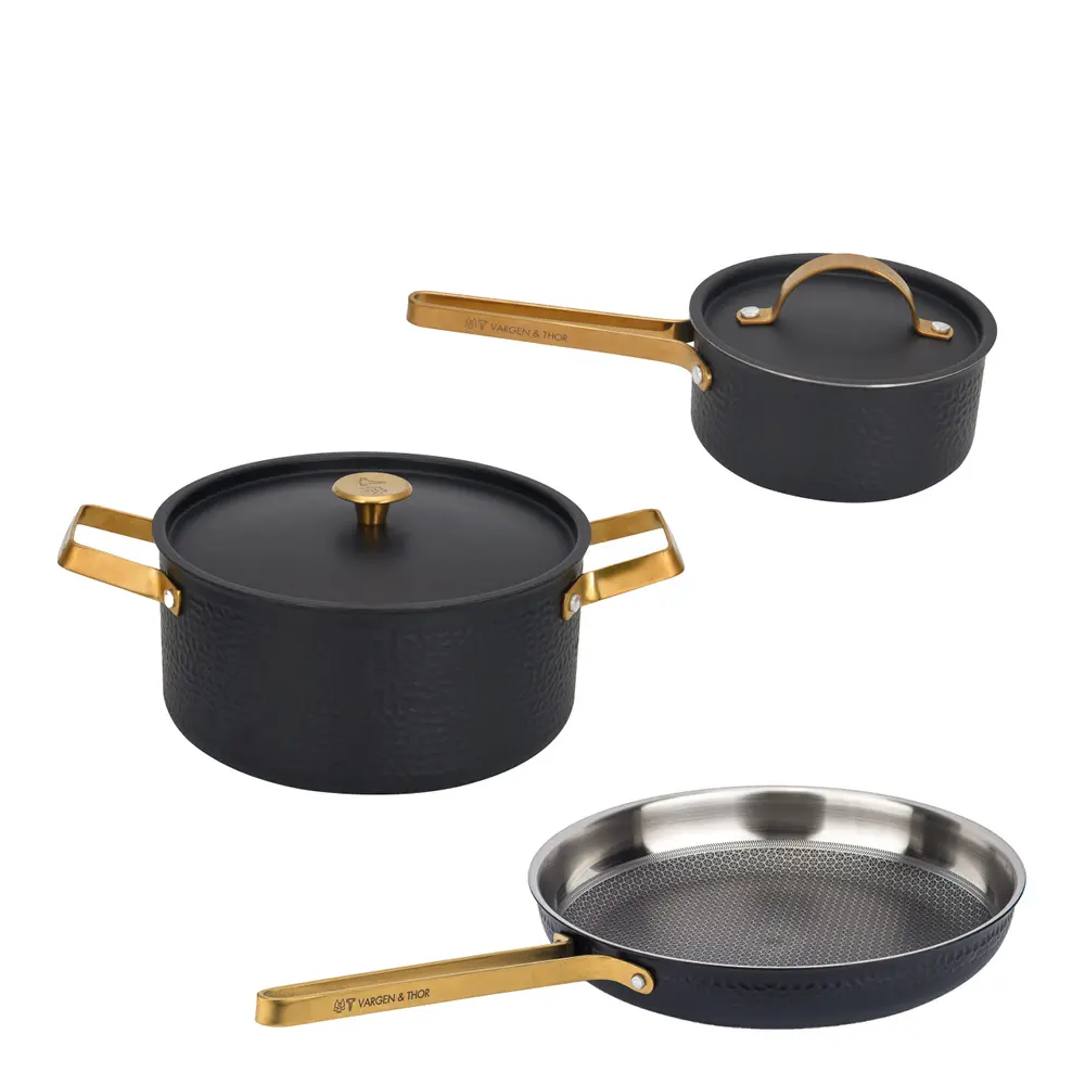 Arvet 2 Modell XB, Mio & Viggo Kattilasetti 3 osaa 1L /4 L 28 cm Musta/Messinki