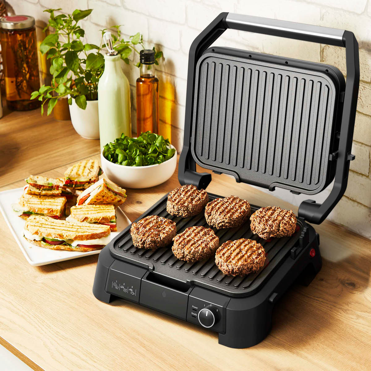 OBH Nordica SuperGrill grilli 3-in-1 2000W ruostumaton teräs