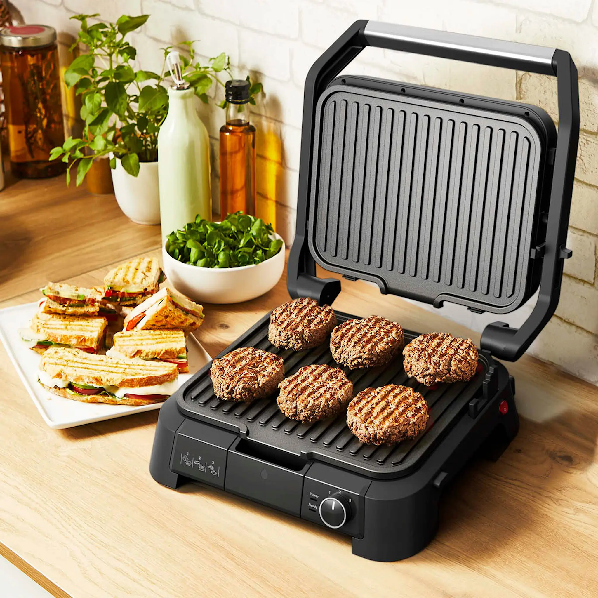 OBH Nordica SuperGrill grilli 3-in-1 2000W ruostumaton teräs