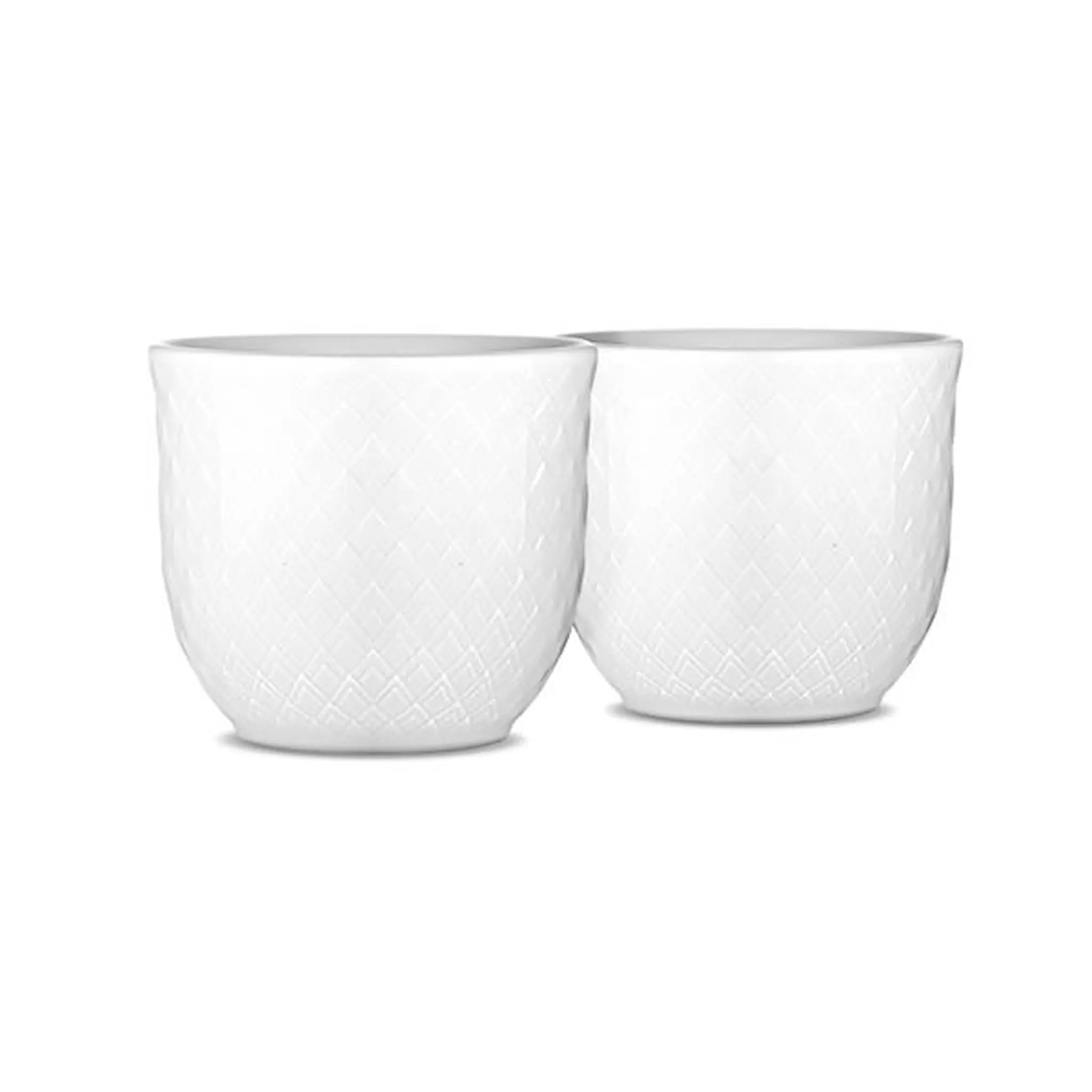 Lyngby Porcelæn Rhombe Äggkopp 5 cm 2-Pack Vit
