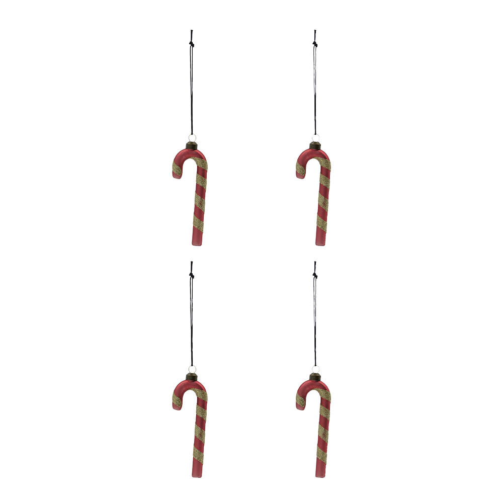 House Doctor Stick juldekoration 4-pack dämpad röd