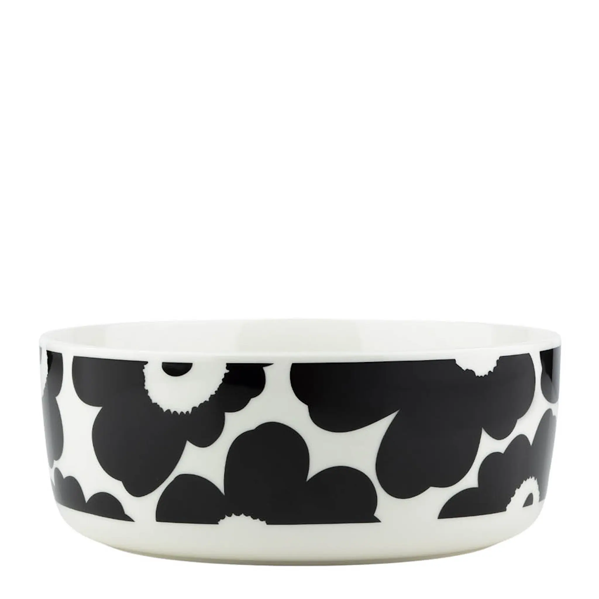 Marimekko Oiva Unikko serveringsfat 1,5 L svart/hvit