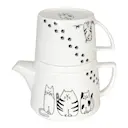 Tea For Me tekanna och mugg 40 cl Funny Cats