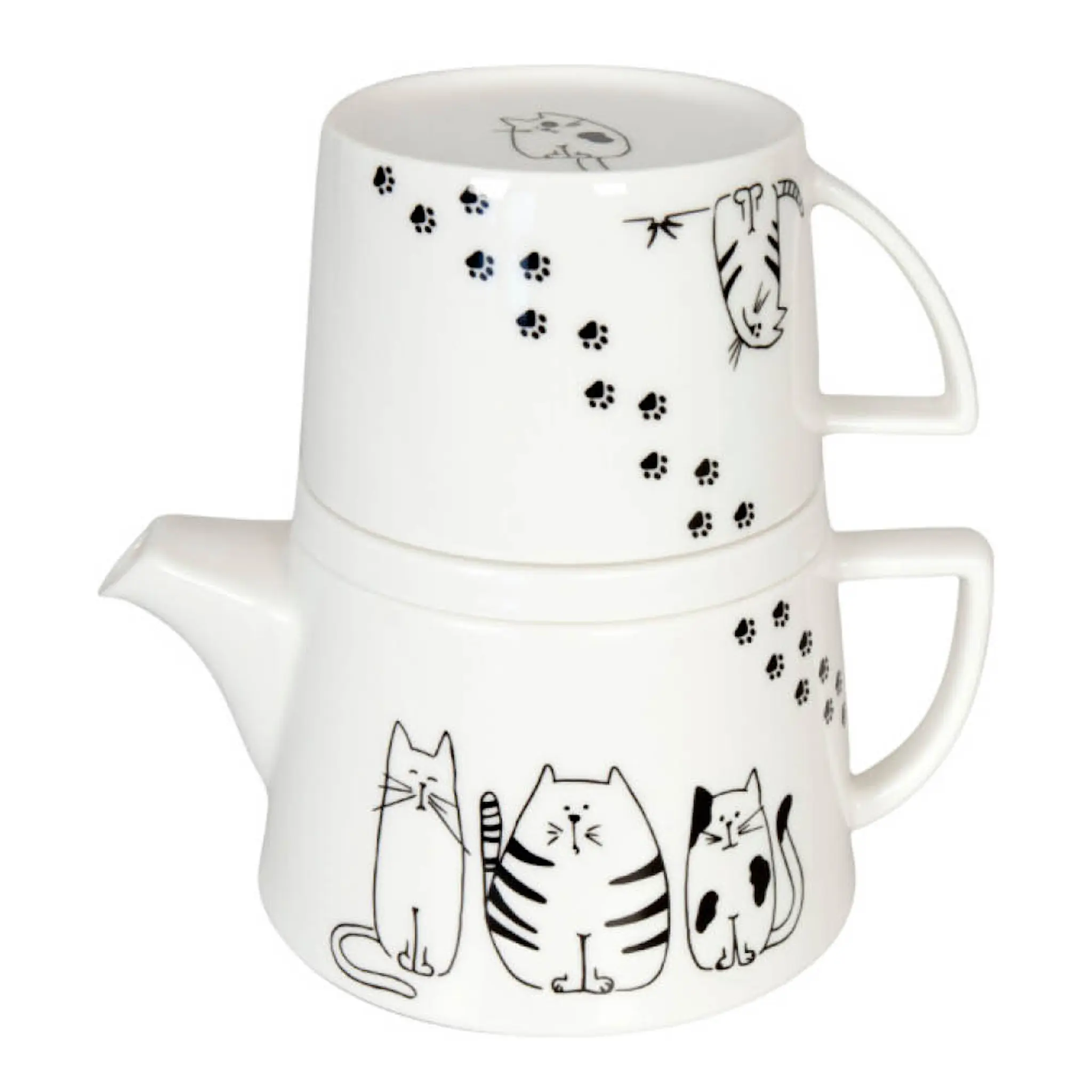 Könitz Tea For Me Teekannu ja muki 40 cl Funny Cats