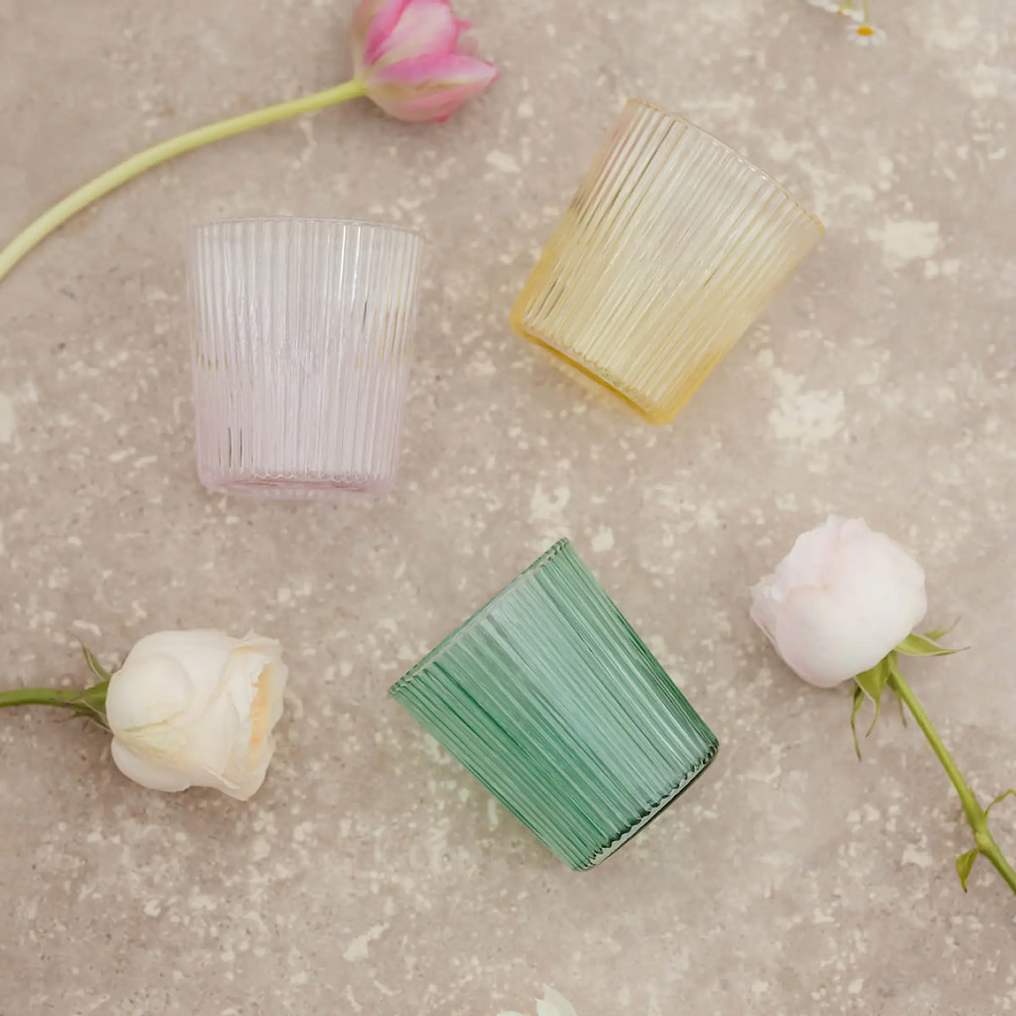Paveau Ribbed Elegance glas Bondi 25 cl grön
