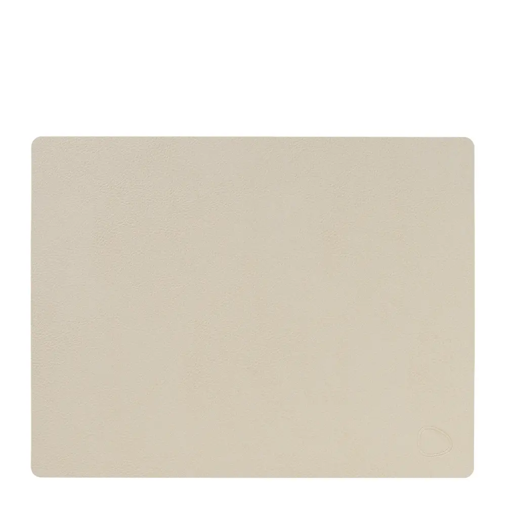 Leather Serene rectangle bordbrikke 26x34 cm cream