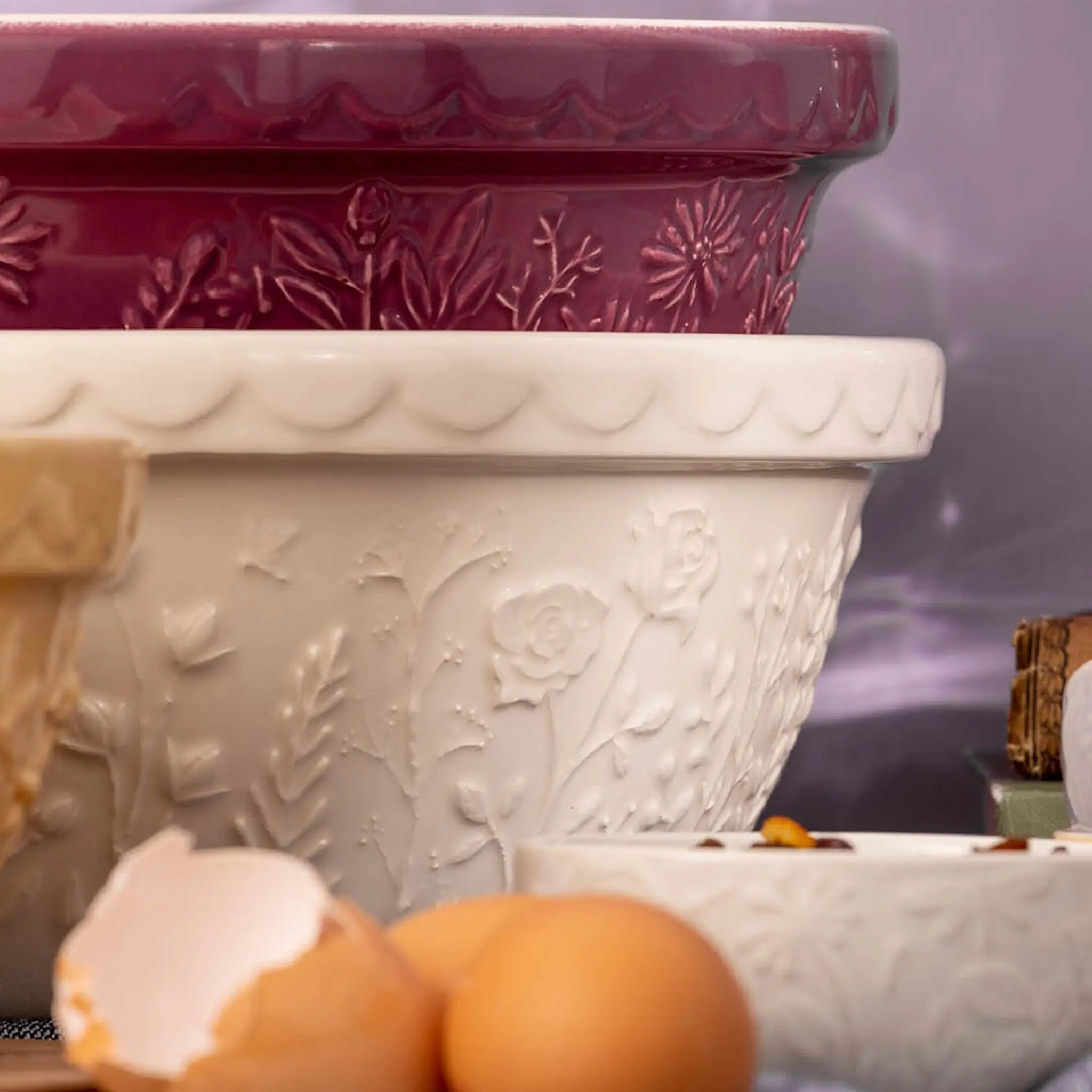 Mason Cash In The Meadow blandningsskål S18 2,7 L Prästkrage lila