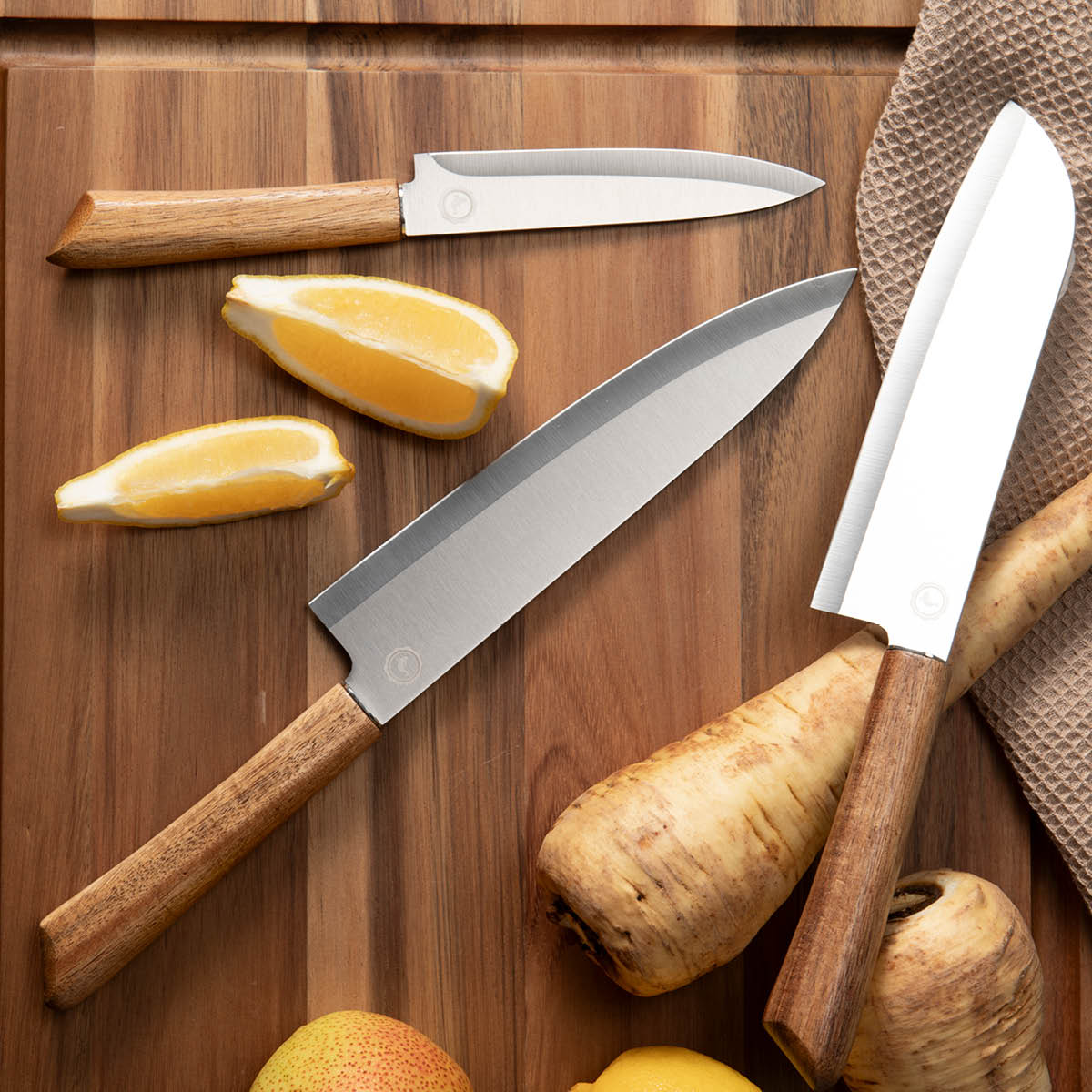 Anders Petter Concept knivset 3 delar trähandtag stål/akacia