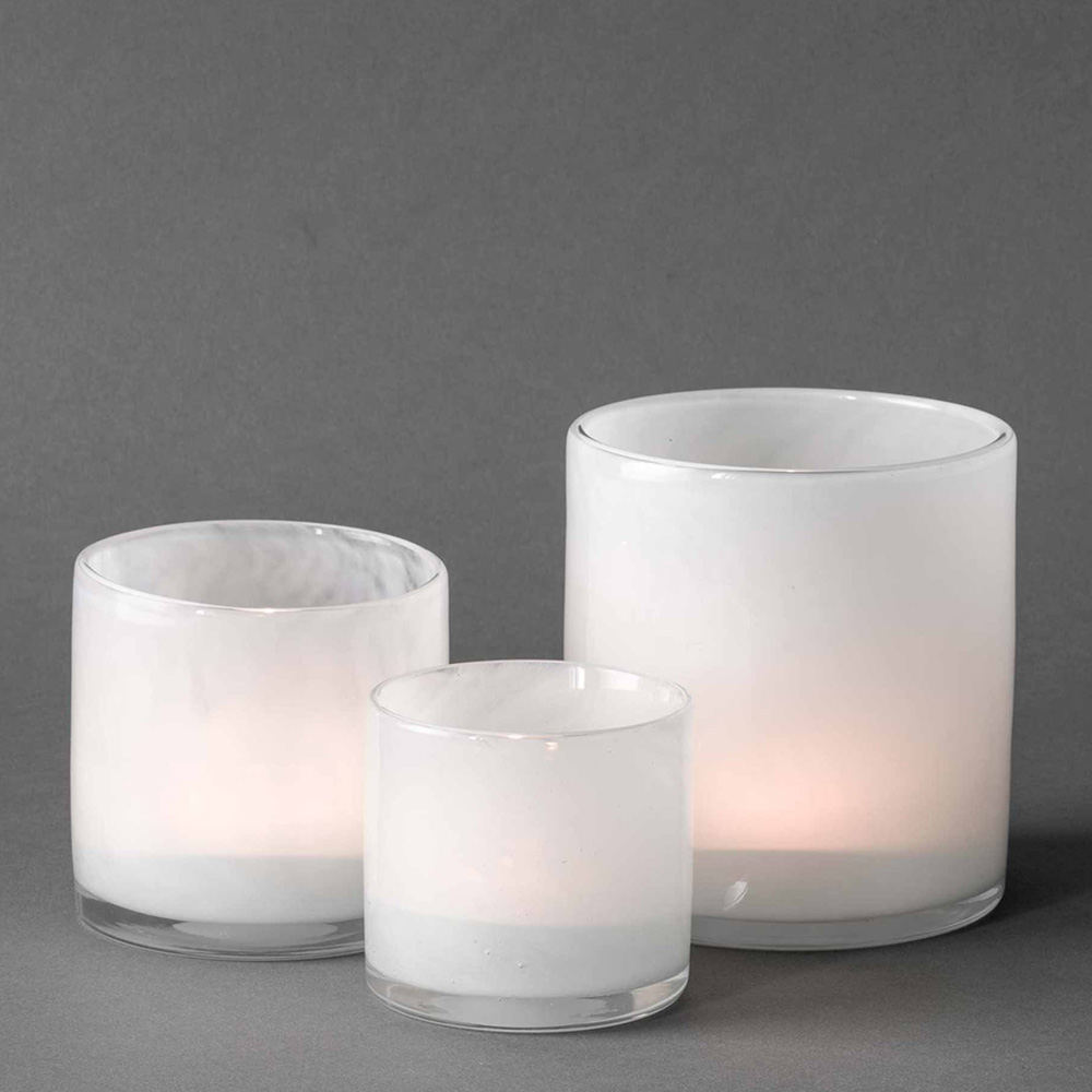 Tell Me More Lyric lyslykt 8x8 cm white