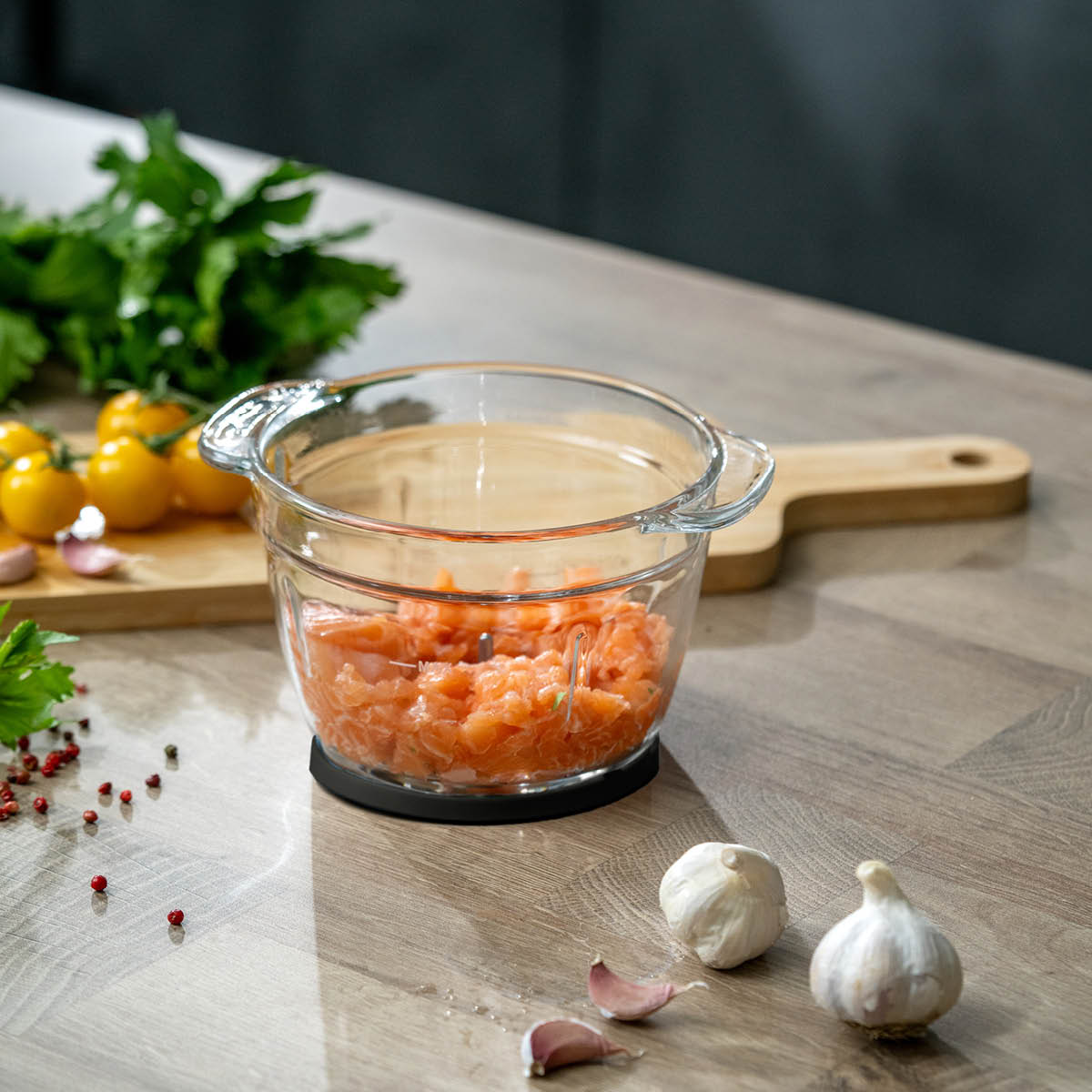 Guzzini Sous Chef hackare elektrisk 1 L 500W grå