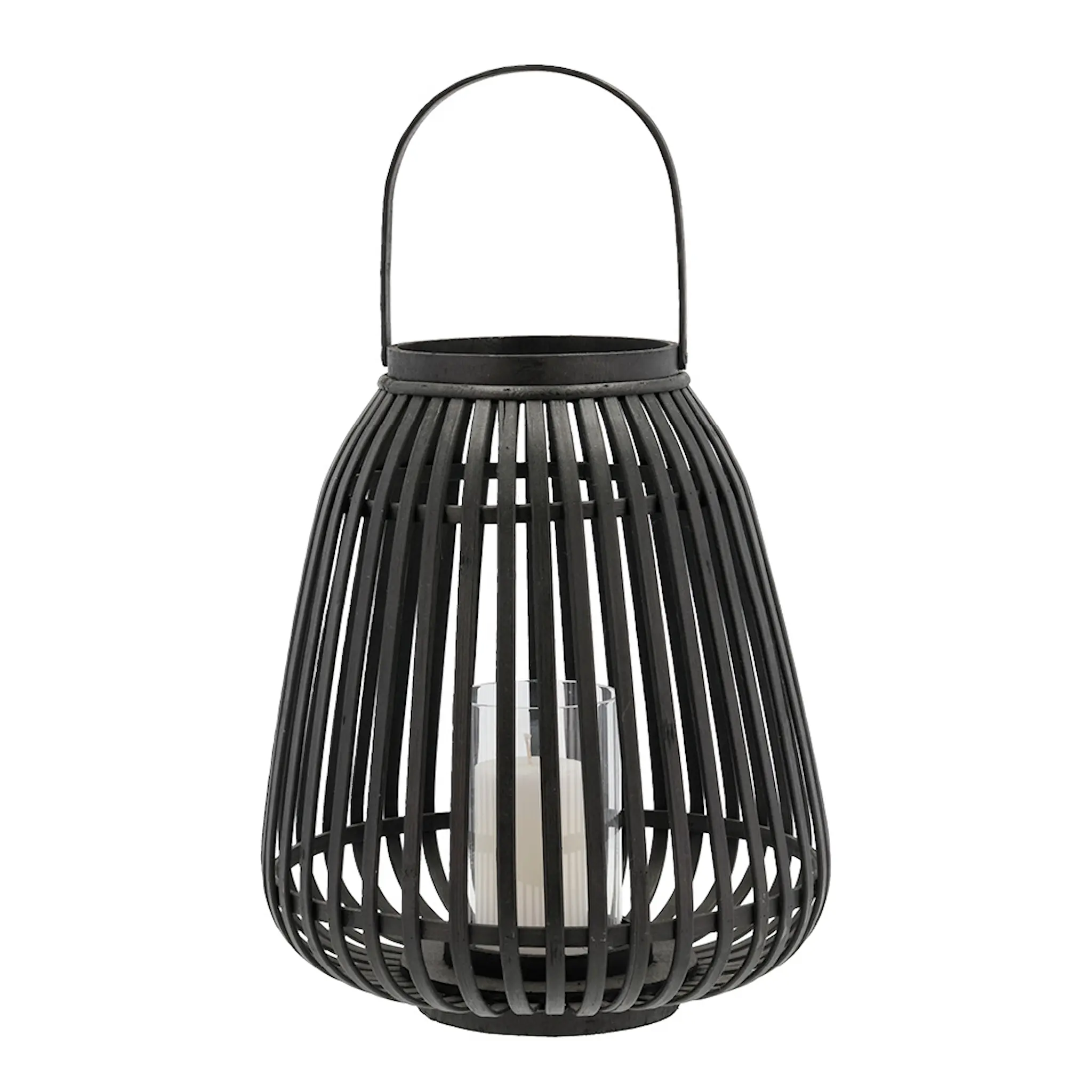 Villa Collection Asra Lykta Bambu 29x35 cm Svart