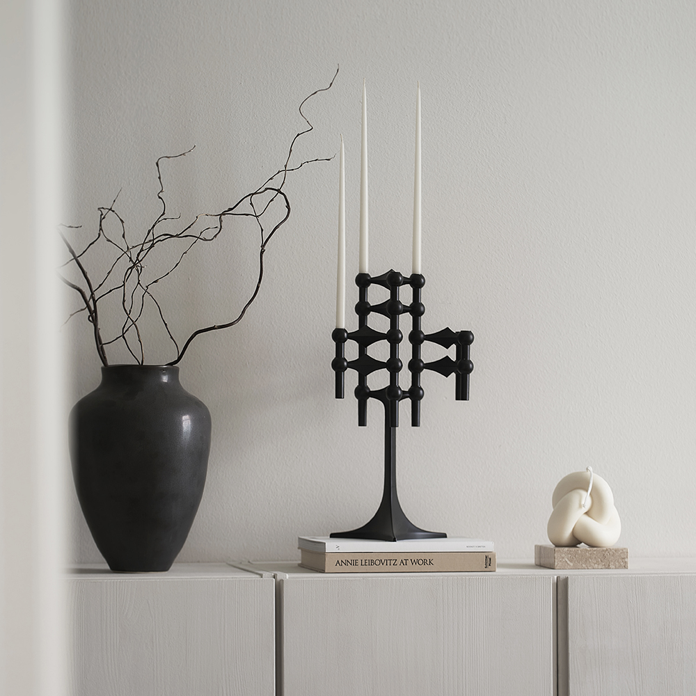 Stoff Nagel Fot 23x17 cm svart