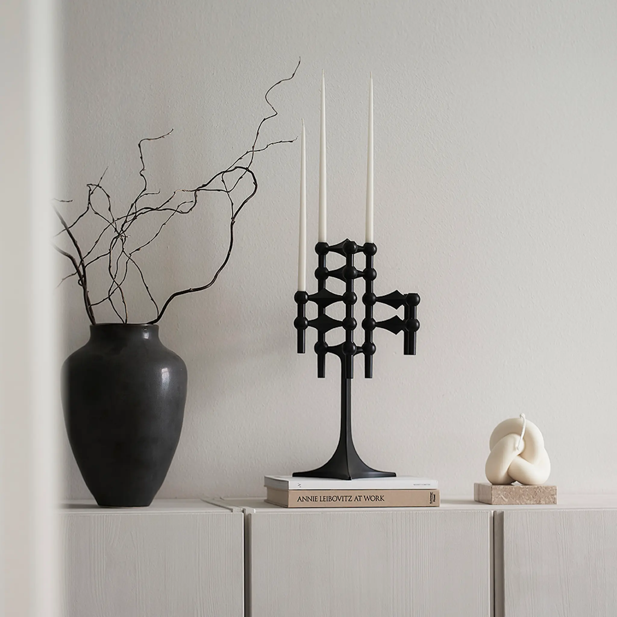 Stoff Nagel Stoff Nagel Kynttilänjalka 23x17 cm Musta