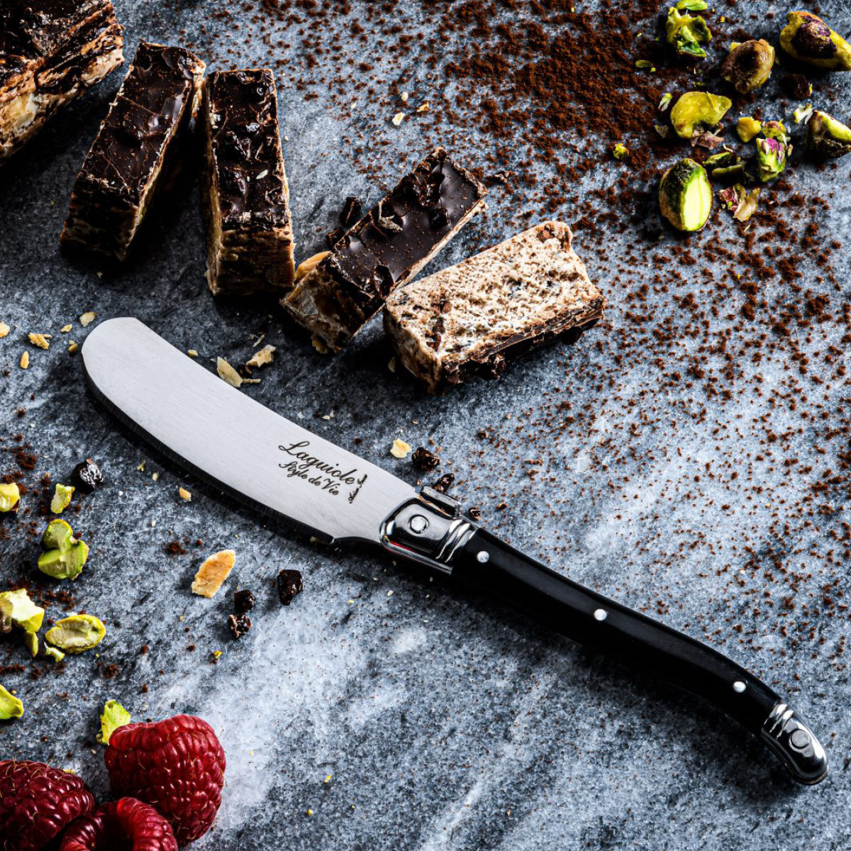 Laguiole Style de Vie Smörkniv 4-pack svart