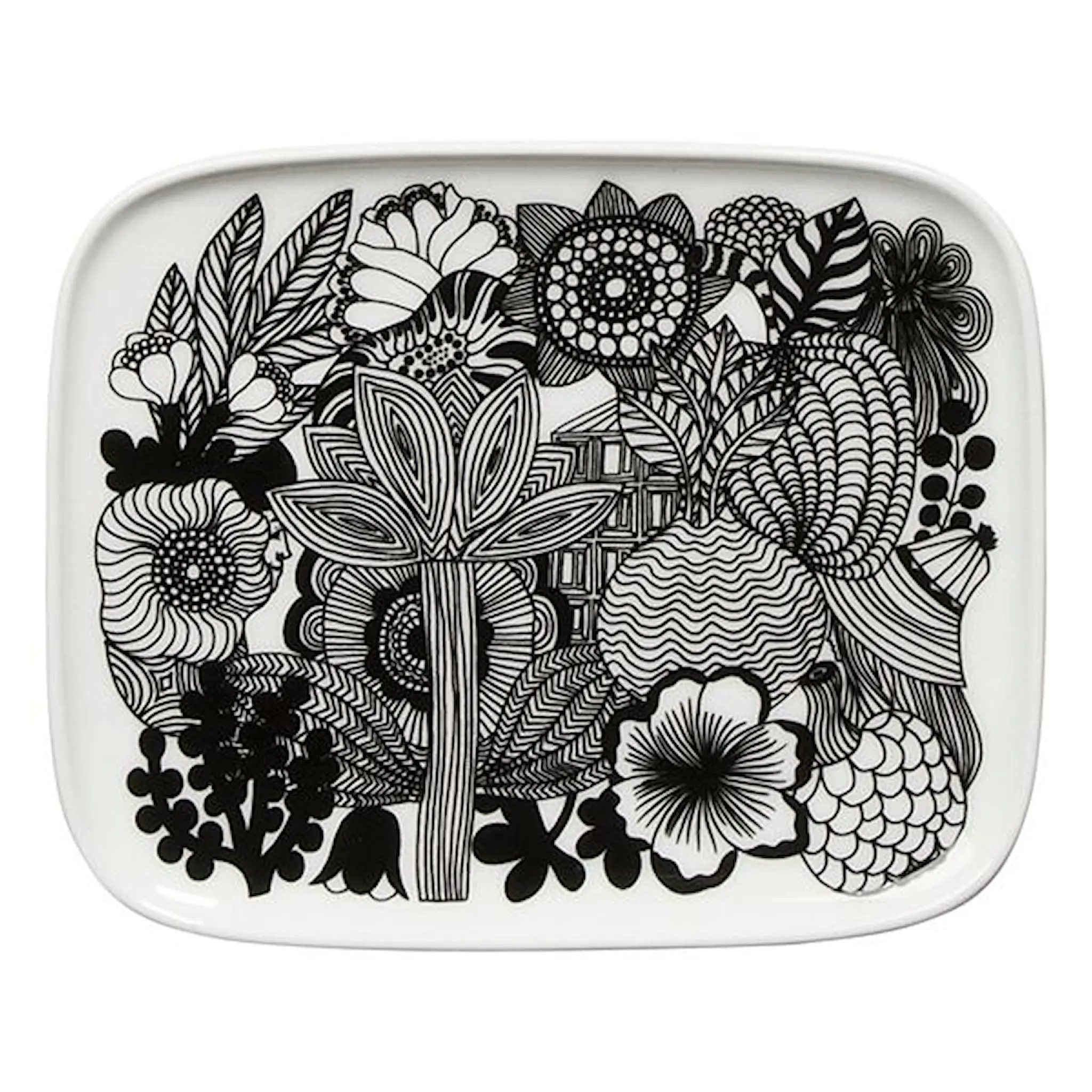 Marimekko Oiva Siirtolapuutarha Tallrik 15 cm Blommor