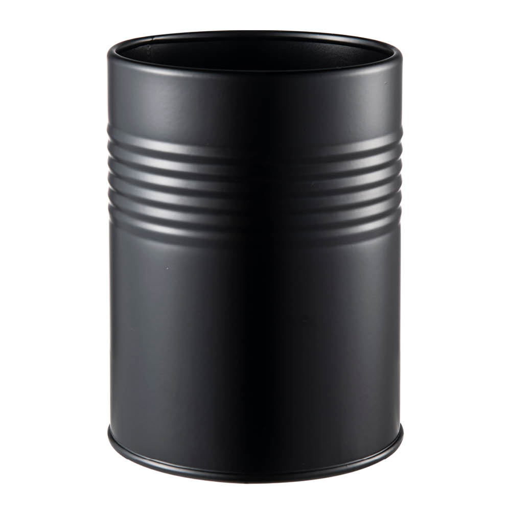 Modern House Black Box rund förvaringsburk 14x10,5 cm svart