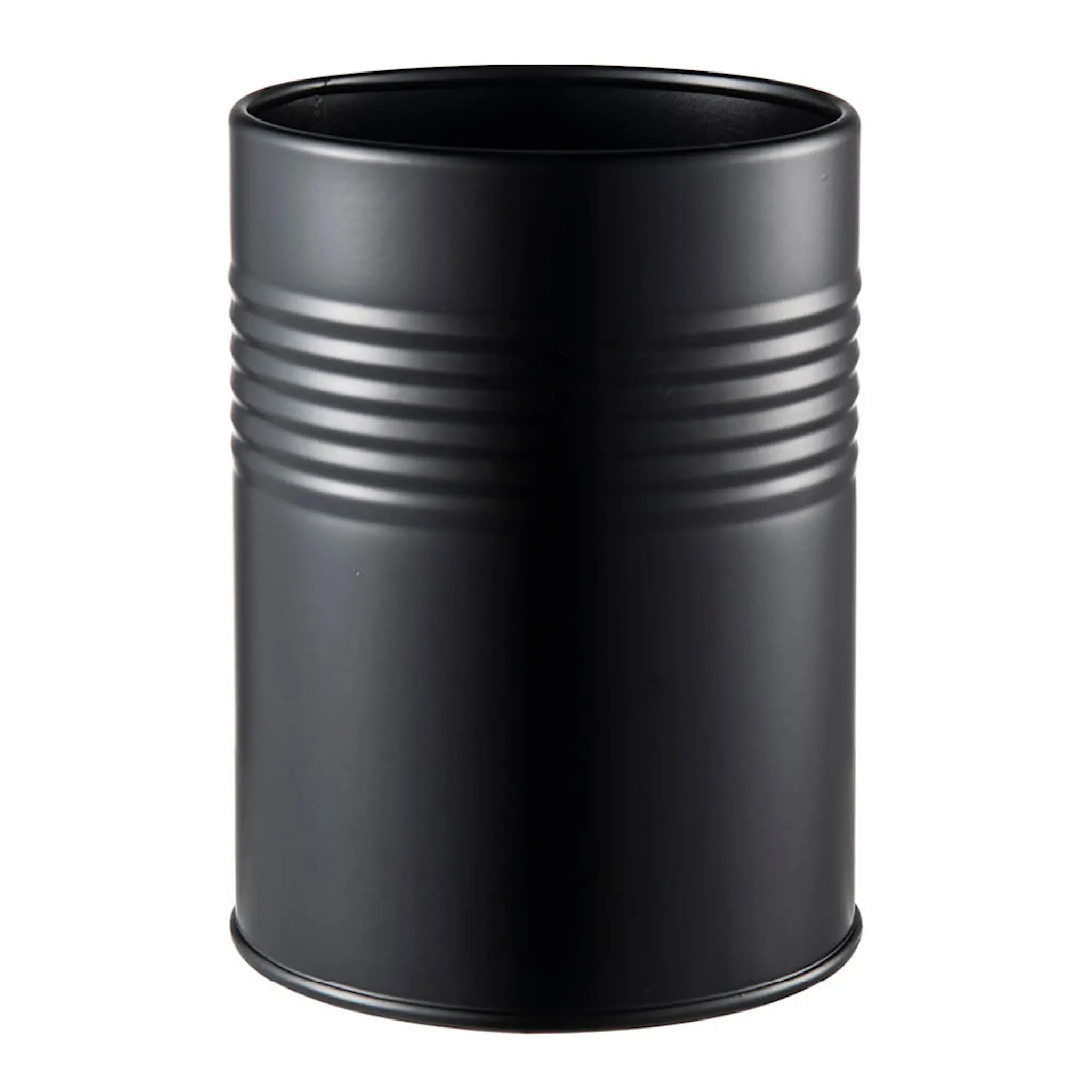 Modern House Black Box rund förvaringsburk 14x10,5 cm svart