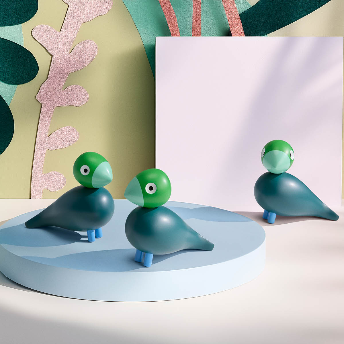 Kay Bojesen Denmark Year Bird 2026 Puulintu 12,5 cm Tummanvihreä