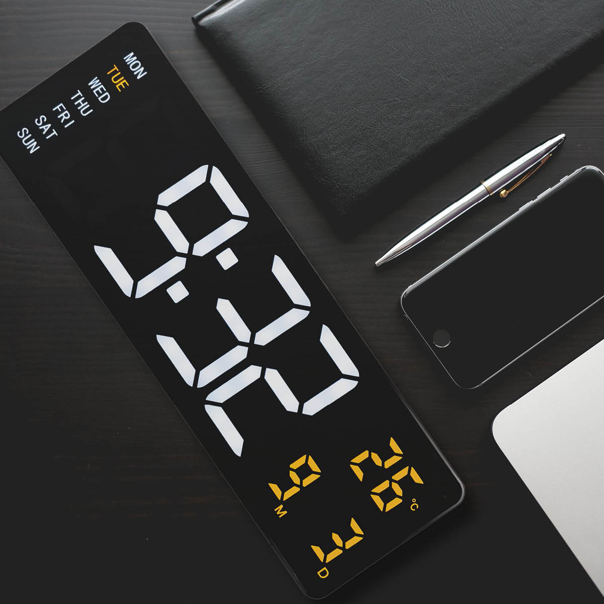 NeXtime Super Digi väggklocka 39 cm svart