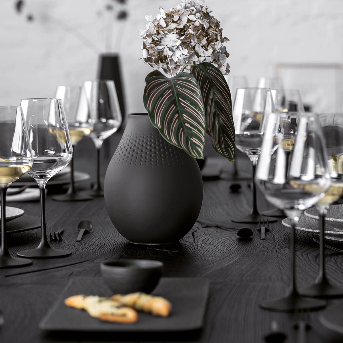 Villeroy & Boch Manufacture Collier Noir vas 20 cm svart