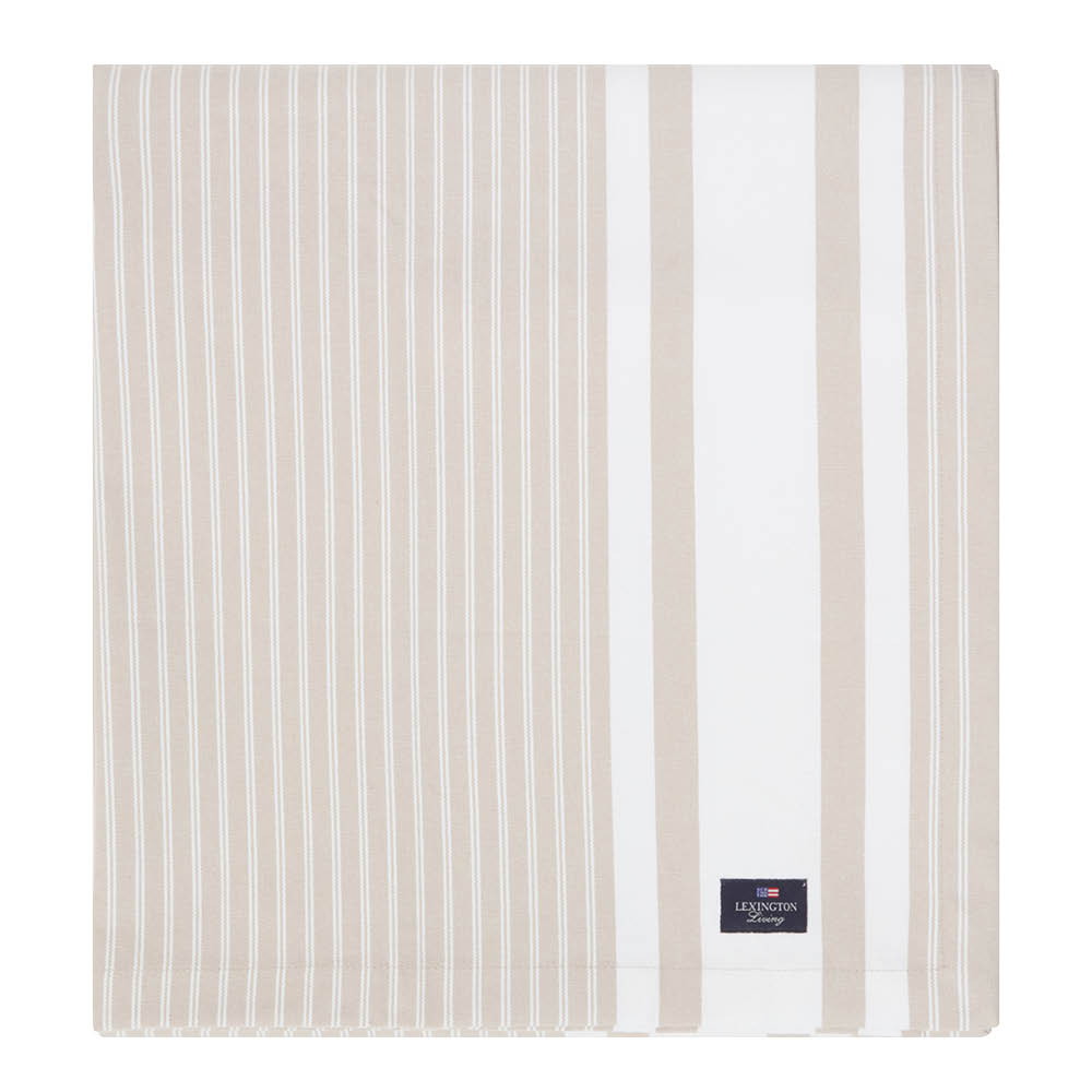 Lexington - Icons Oxford Pöytäliina 180x180 cm Beige/Valkoinen