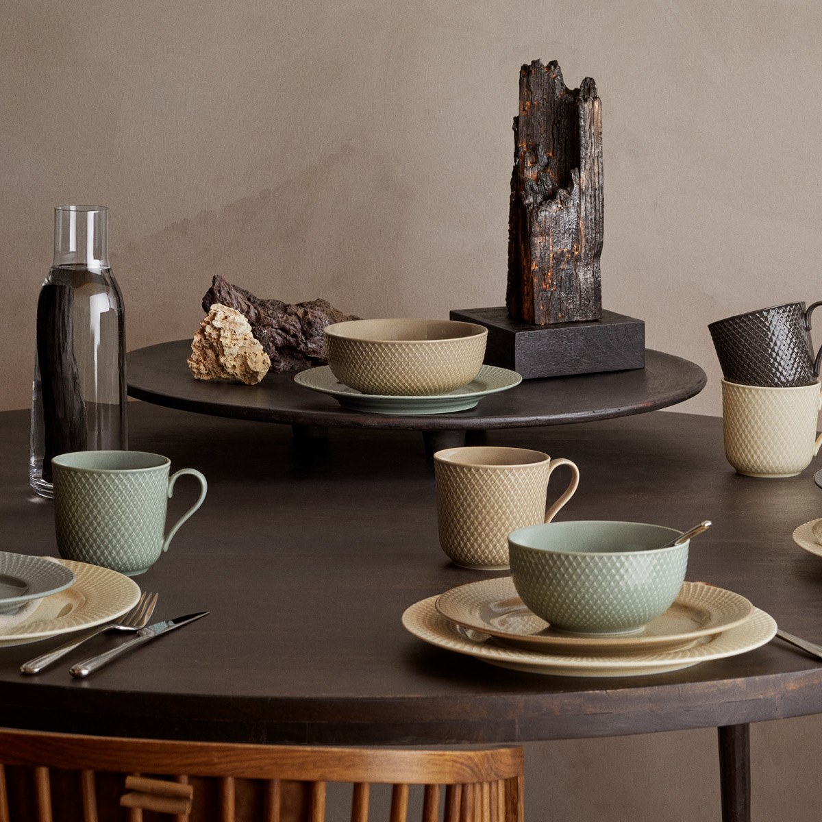 Lyngby Porcelæn Rhombe Earth Muki 39 cl Moss