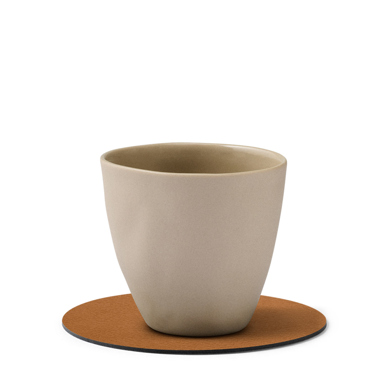 LIND DNA Leather Serene Circle Glasunderlägg 10 cm Nature